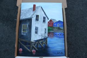Paint Sea on Site, Lunenburg Nova Scotia, July 2012